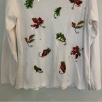 Quacker Factory Quaker Factory White pullover sweater with autumn leaves Size 8 Photo 2
