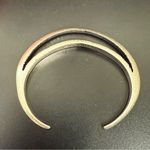 Jenny Bird  Silver-tone Textured Lines Open Design Cuff Bracelet 18.1g. Photo 2