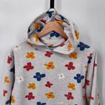 BSR by Samii Ryan Sweatshirt Womens S Gray Whimsical Flower Power Cotton Blend Photo 1