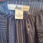 BASS COLD SHOULDER BLUE BLOUSE SZ Small Photo 4