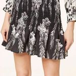 All Saints Linen Floral Black Gray Smocked Ruffle Riah Mia Pull On Mini Skirt 2 Photo 4