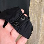 EXPRESS  Black Asymmetrical Strappy Jersey Knit Smooth Bodysuit XS Photo 3