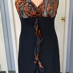 Hot Kiss Vintage‎  Black & Velvet Ruffle Slip Dress Y2K Whimsigoth Witchy Photo 0