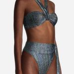 Ramy Brook Sparkle Printed Lura Halter Bikini Top Sunrise Sparkle Womens Size XS Photo 0