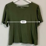 American Eagle  Women’s Short Sleeve Basic Tee Shirt w/ Distressed Hem Green FLAW Photo 6