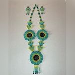 Floral Beaded Necklace and Earring Set Photo 2