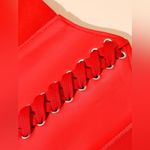 Court Style Wide Girdle‎ Red Fashion Elastic Faux Leather Skinny Elastic Belt Photo 4