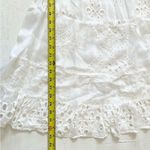Johnny Was White Eyelet Lace Mini Bay Doll Dress Swim Coverup With Slip Size S Photo 8