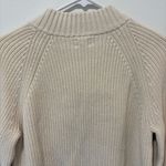 J.Crew Cream Knit Chunky Mock Neck Sweater Shoulder Buttons Preppy Costal Photo 7
