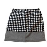 Michael Kors  Womens Skirt Black White Houndstooth Pattern Mini Size 2‎ Photo 4