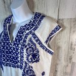 Roller Rabbit  Linen Dress Size Small | White & Blue Embroidery | MSRP $178 Photo 5
