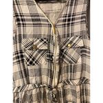 Miss Lili  Black And White Plaid Challis Tunic Top Size 1X Photo 3