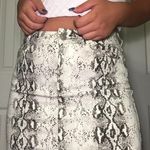 Rue 21 Black And White Snakeskin Denim Skirt Photo 0