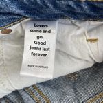 PacSun SZ 25 Mom Jean Shorts Distressed Pocket Mid-Rise Cuffed Medium Wash Blue Photo 4