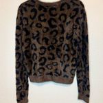Bella Dahl Fuzzy Leopard Print Sweater From Revolve Brown Black Size Small Photo 7