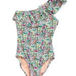 J.Crew NWT Ruffle one-shoulder one-piece swimsuit in Liberty® fabric Size 0 XXS Photo 1