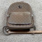 Bebe  Maria Velvet Quilted Large Backpack Taupe Gold Hardware MSRP 109 Photo 3
