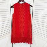 Kate Spade Lace Dune Shift Dress Red Size 4 Sleeveless Tunic Scalloped Photo 10