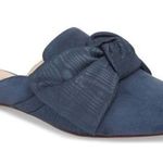 Louise et Cie  Cela Navy Blue Bow Leather Mule‎ Slides Size 6.5 Photo 0