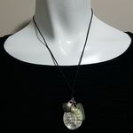 Black & Silver Colored Beach Necklace (18") Black Photo 0