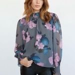 Aritzia Wilfred Valencia Long Sleeve Floral Chiffon Blouse Size Small Photo 0
