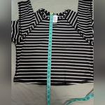Kona Sol NWT  Women's Striped Crop Long Sleeve SPF 50+ Medium Black/White Photo 3