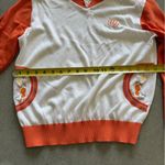 Orange and white sporty sweater / medium Photo 1