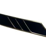 Trifari Vintage  Signed 2" Gold and Black Enamel Dress Bar Pin Photo 1