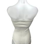 Honey Punch White Ribbed Knit Strapless Sweetheart Tube Bodysuit Top Size S Photo 1