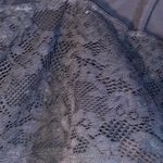 American Eagle NWT  Floral Lace Crop Top Black Size Small Photo 2