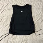 Nike Black Sleeveless Muscle Tee with Ruched Sides Photo 0