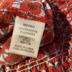 Max Studio  Wide Leg Double V Rouched Shoulder Smocked Waist Pull On Red Poppy XS Photo 6