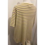 Savvy Sport  Top Short Sleeve Stripe Pullover Yellow Size‎ 2X Woman's Gray Photo 3