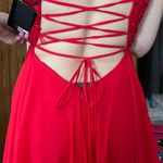 La Femme Red Prom Dress Photo 2