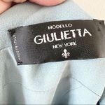 Duck Egg Blue And Wheat Yellow Strapless Palazzo Pants Jumpsuit Photo 2