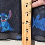 Disney  Stitch junior long sleeve XL mesh top square neck black blue Photo 2