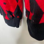 Vintage Cape Cod Argyle Diamond Puff Sleeve Preppy Sweater Sz L Red Size L Photo 9