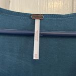 Free People  Cowling Around Deep Green Blue Blouse Sexy Professional Size XS Photo 1