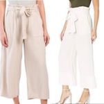 BLANK NYC Women’s Wide Leg Cream Paper bag pants size Medium Photo 1