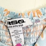 RSQ Blue Orange Daisy Floral Puff Sleeve Babydoll Dress XXS Photo 6