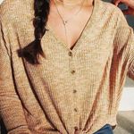 Urban Outfitters Out From Under Jojo Oversized Thermal Button Down Front Top Photo 0