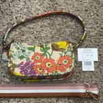Coach  Swinger 20 ivory floral flower multi zip top mini armpit bag long strap Photo 2