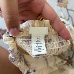 H&M  Yellow Floral Smocked Crop Top Blouse Puff Sleeve Square Neckline Small Photo 5