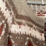 Free People  Frosted Fairisle Cardigan in Natural Combo Mohair Wool Blend Large Photo 8
