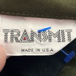 Vintage 80s 90s Transmit Cropped Military Blazer Asymmetric Button Front Olive S Green Photo 2