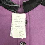 Susan Graver Artisian Stretch Peachskin Bomber Jacket Size 8 NWT Eggplant Photo 4