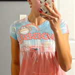 Y2K Bobby jack Baby Tee Blue Size XXS Photo 0