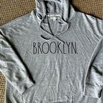 Rae Dunn Women’s Brooklyn Long Sleeve Hood Shirt in Light Heather Gray Photo 0