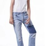 💕NILI LOTAN💕 Franki Patchwork Reworked Crop Jeans ~ Vintage Indigo 26 Blue Photo 5