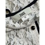 Issi  Cream Lace Cardigan Black Trim Button‎ Down Long Sleeve Elegant Photo 10